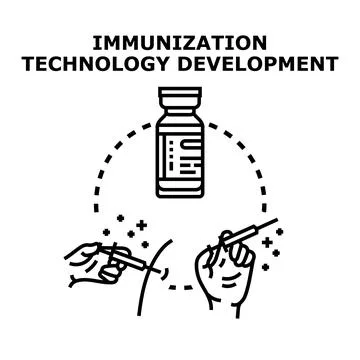 Immunization technology development concept vector illustration Stock Illustration