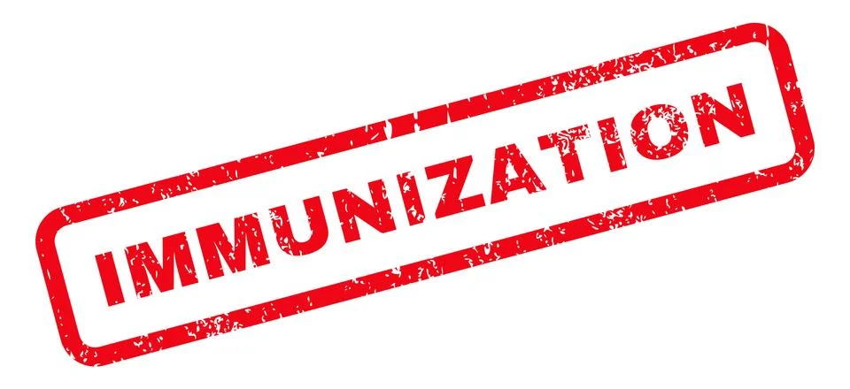Immunization Text Rubber Stamp Stock Illustration