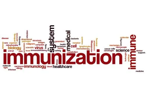 Immunization word cloud Stock Illustration