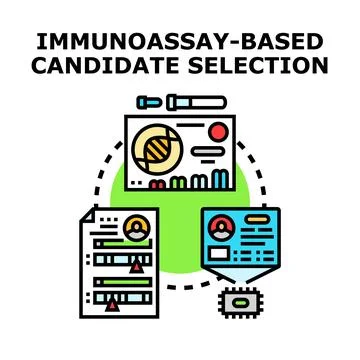 Immunoassay based candidate selection process for healthcare Stock Illustration