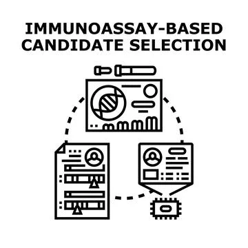 Immunoassay based candidate selection process for healthcare Stock Illustration