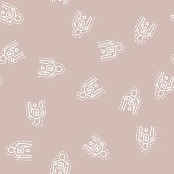 Immunodeficiencies human line seamless pattern Illustrazione stock