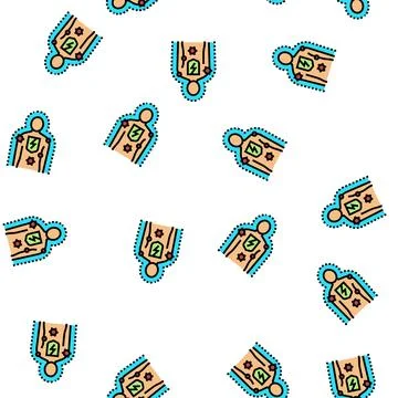 Immunodeficiencies human vector seamless pattern Illustrazione stock