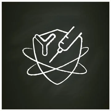 Immunoglobulin therapy chalk icon Stock Illustration
