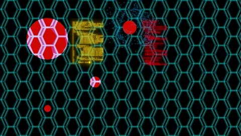 Immunological reaction: detection of potentially dangerous red objects. Defence Stock Footage 243240201