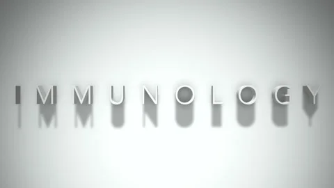 Immunology 3D title animation with shadows on a white background Vídeos de archivo 296516193