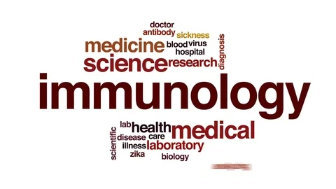 Immunology animated word cloud, text design animation. Stock Footage 71588396