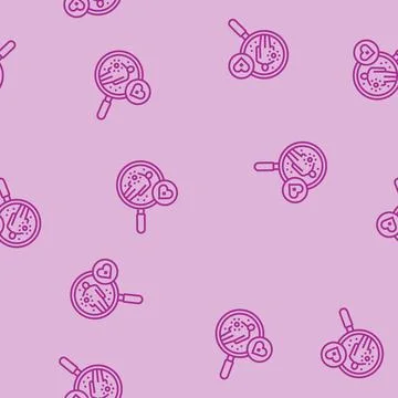 Immunology research biomedical line seamless pattern 스톡 일러스트