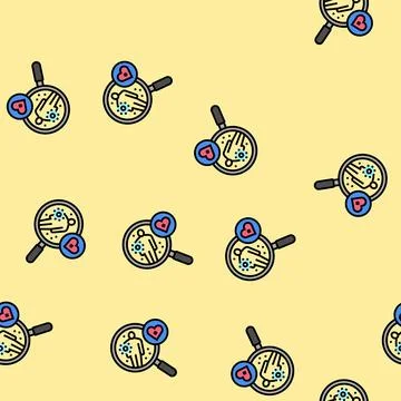 Immunology research biomedical vector seamless pattern 스톡 일러스트