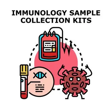 Immunology sample collection kits vector concept illustrating health testing イラスト素材