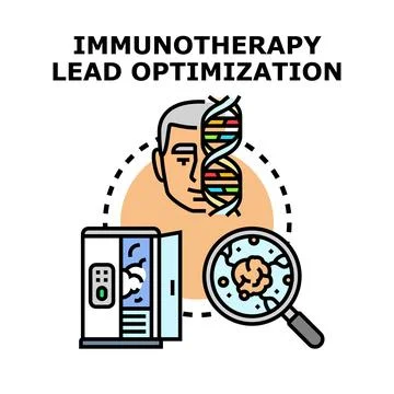 Immunotherapy lead optimization developing cellular level treatments Ilustración de archivo
