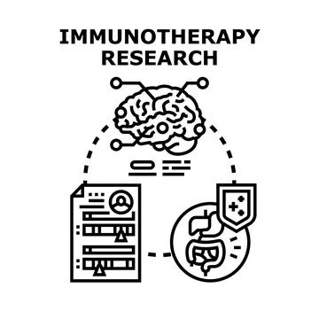 Immunotherapy research process developing medical concepts 库存插图