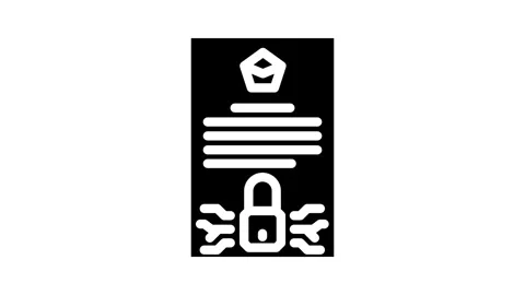Immutable record decentralized application glyph icon animation Stock Footage 326735285