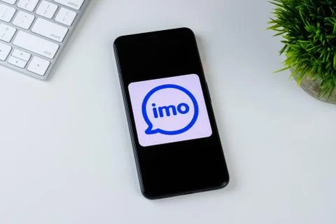 IMO app logo on a smartphone screen Stock Photos