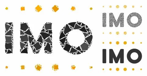 IMO caption Composition Icon of Abrupt Items Illustrazione stock