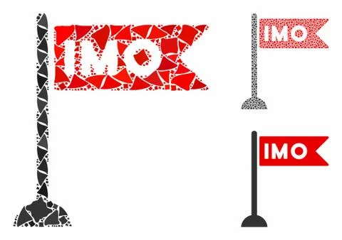 IMO flag Composition Icon of Rugged Elements Stockillustratie