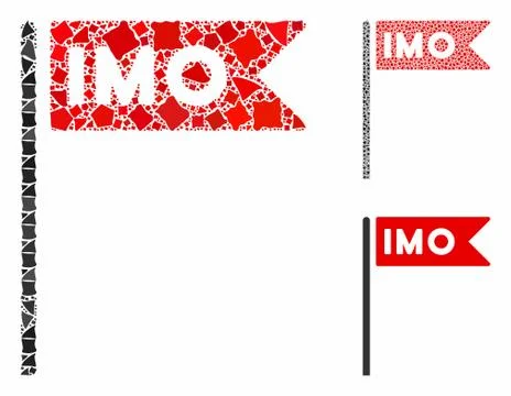 IMO flag Mosaic Icon of Irregular Parts Stock Illustration