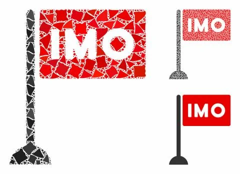 IMO flag Mosaic Icon of Tuberous Parts Illustrazione stock