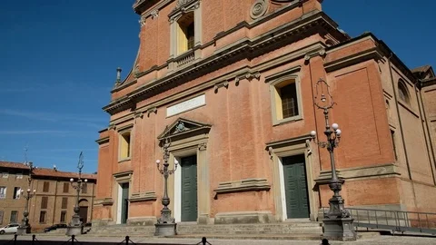 Imola cathedral San Cassiano Stock Footage
