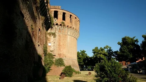 Imola Sforza castle side Stock Footage 77309885
