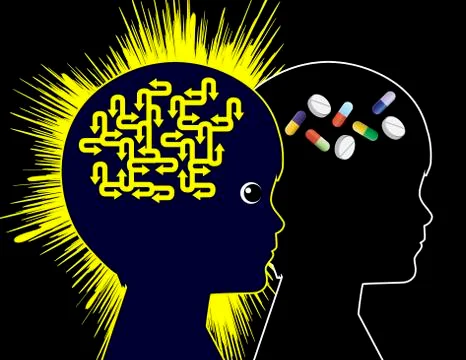 Impact of ADHD Treatment Illustrazione stock