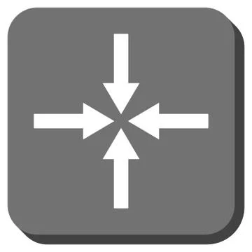 Impact Arrows Rounded Square Vector Icon Stock Illustration