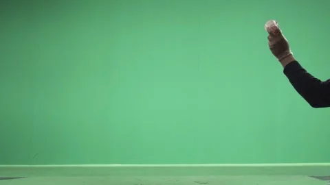 Impact Blood Squib Atmospheric Layer On Green Screen Stock Footage 340198403