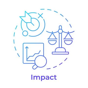 Impact blue gradient concept icon Ilustración de archivo