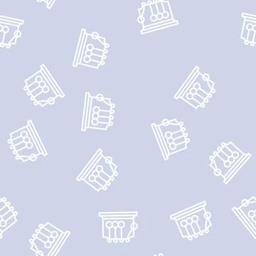 Impact business ethics line vector seamless pattern Illustrazione stock