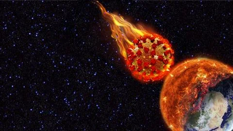 The impact of coronavirus on planet earth Stock Illustration