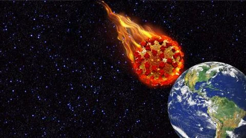The impact of coronavirus on planet earth Stock Illustration