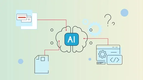 Impact of Custom AI Assisted Application Development  Process - Animated Illu Stock Footage 320139969