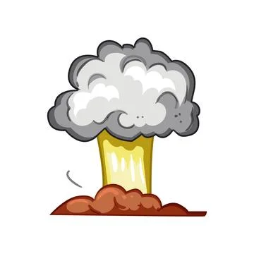 Impact explosion effect cartoon vector illustration Stockillustratie