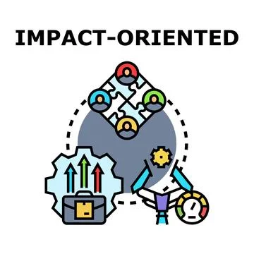 Impact oriented business development and team collaboration Stock Illustration