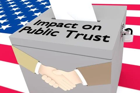 Impact on Public Trust concept Stock Illustration