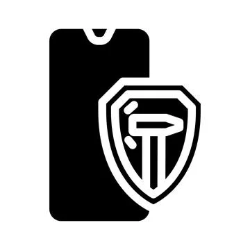 Impact resistant casing glyph icon vector illustration Stock Illustration