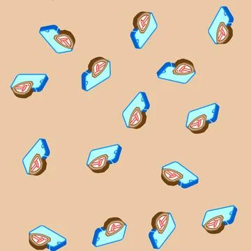 Impact resistant casing isometric icon seamless pattern Stock Illustration