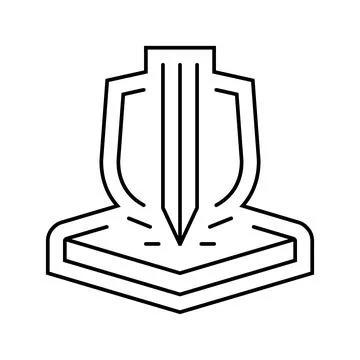 Impact resistant casing line icon vector illustration Stock Illustration