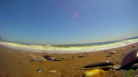 The impact of sea waves Video stock 835430