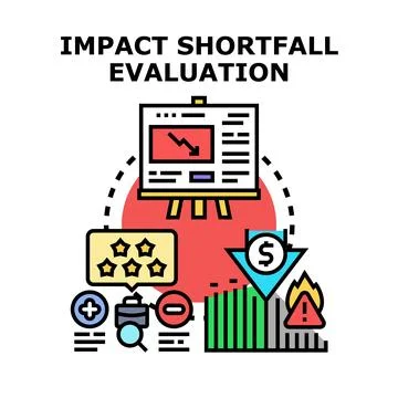 Impact shortfall evaluation for business risk assessment Illustrazione stock