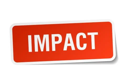 Impact square sticker on white 스톡 일러스트
