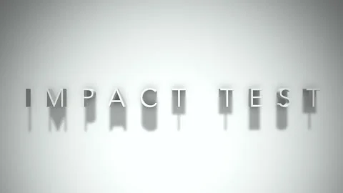 Impact test 3D title animation with shadows on a white background Stock Footage 297515760