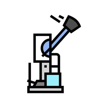 Impact testing materials engineering color icon vector illustration Illustrazione stock