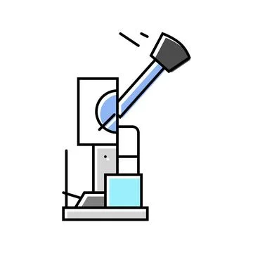 Impact testing materials engineering color icon vector illustration 스톡 일러스트