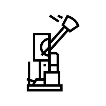 Impact testing materials engineering line icon vector illustration イラスト素材