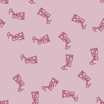 Impact testing materials engineering line seamless pattern Illustrazione stock