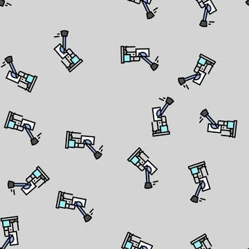Impact testing materials engineering vector seamless pattern Stockillustratie