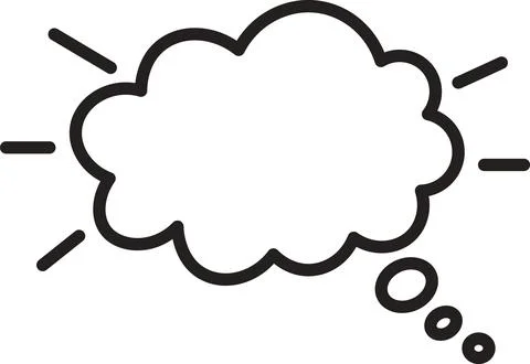 Impact Thought Cloud with Rays Illustrazione stock