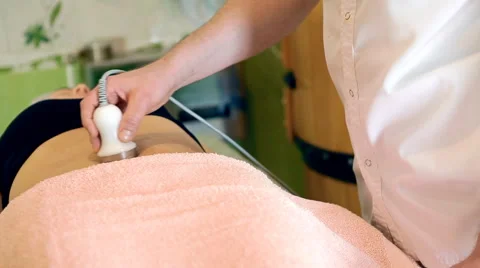 The impact of ultrasound on fat Stock Footage 61251053