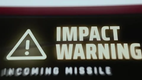 Impact Warning For Incoming Missile 4K Stock Footage 341325495